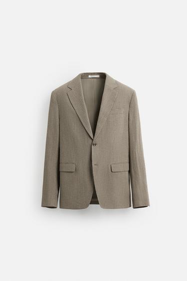 HOUNDSTOOTH BLAZER - Brown by Zara - Image 6