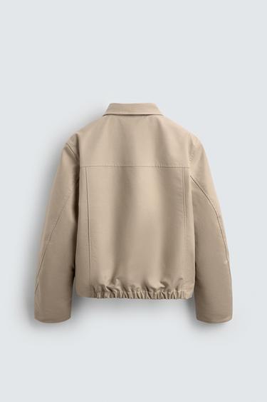 VESTE RELAXED FIT ZIPPÉE - Vert olive de Zara - Image 7