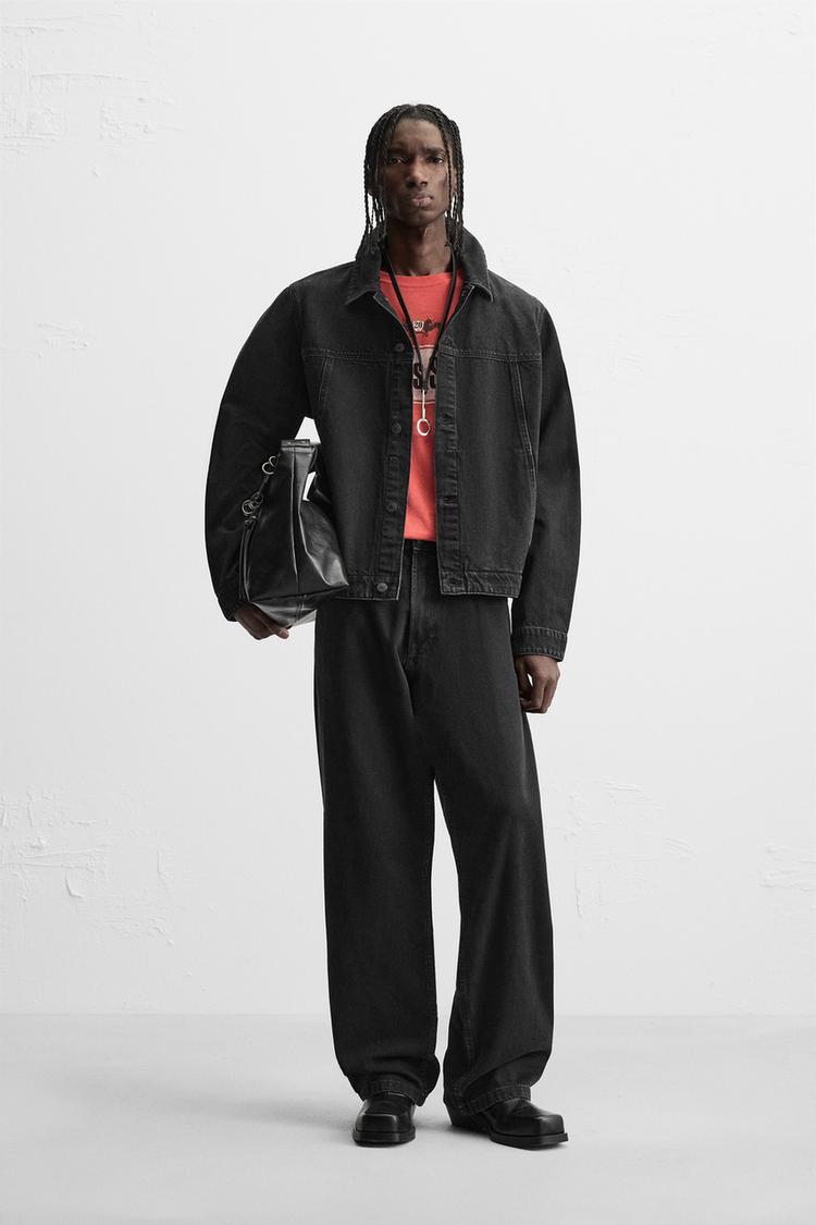BASIC DENIM JACKET - Black | ZARA United States