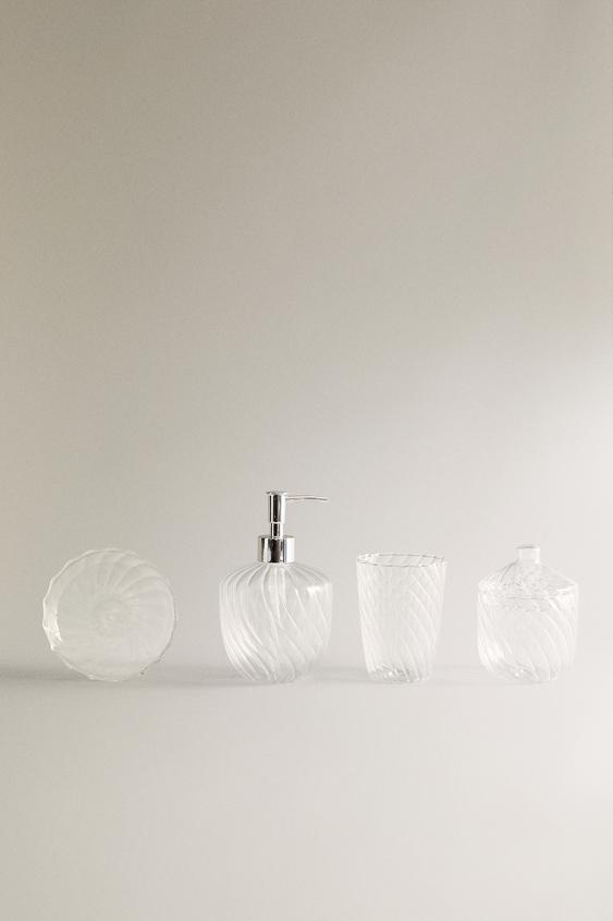 WAVE BOROSILICATE BATHROOM ACCESSORY SET | ZARA Turkey