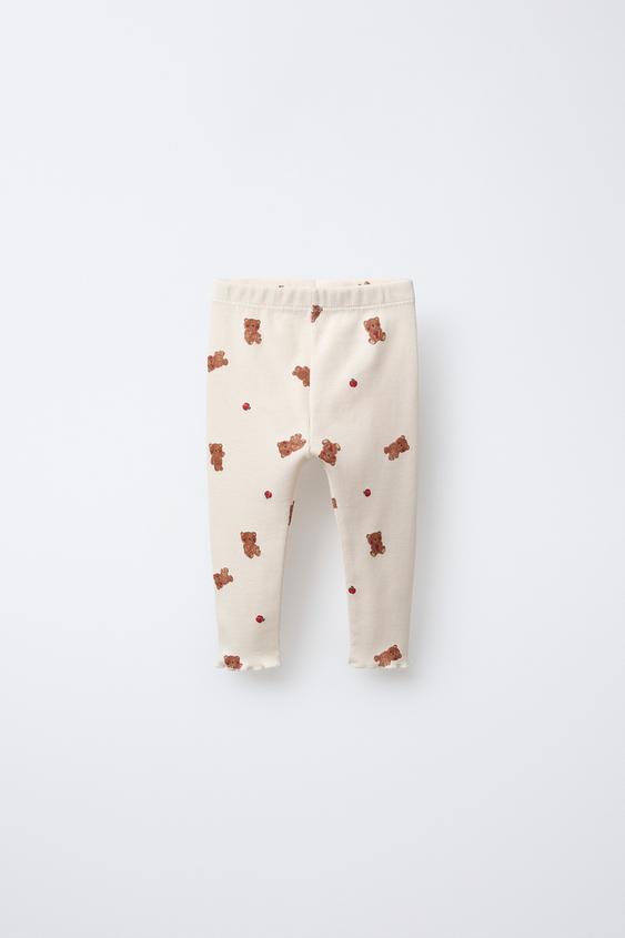 RIBBED BEAR LEGGINGS - Vanilla by Zara - Image 0