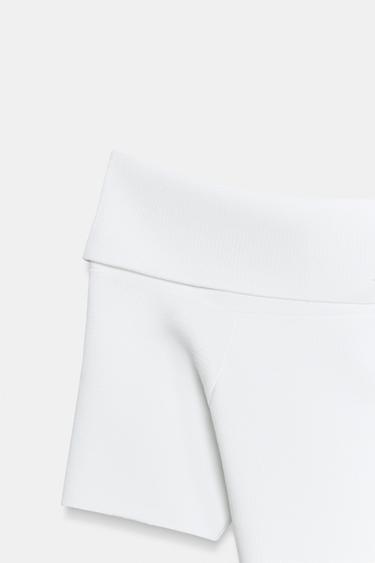 KNIT BOAT NECK TOP - White by Zara - Image 6
