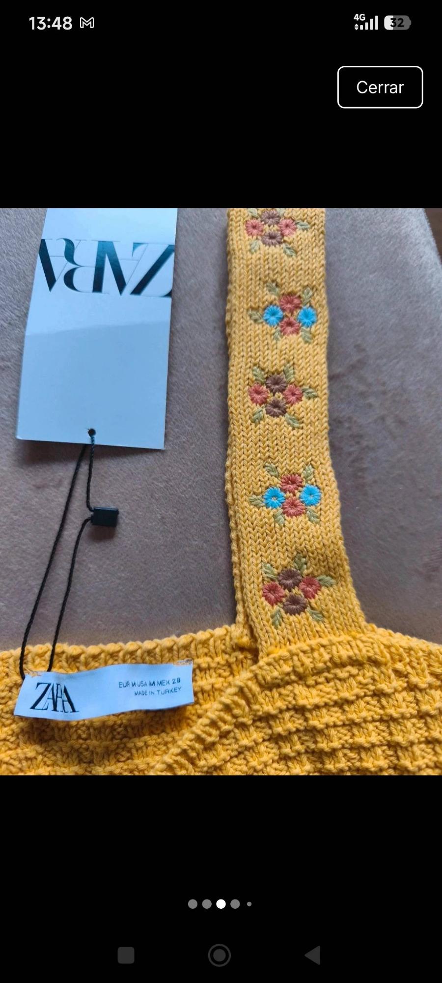KNIT TOP WITH FLORAL EMBROIDERY - Image 3