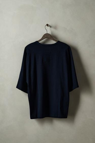 T-SHIRT RELAXED FIT X SR_A - Bleu marine de Zara - Image 1