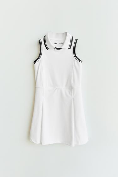 BOX PLEAT POLO SHIRT DRESS - White by Zara