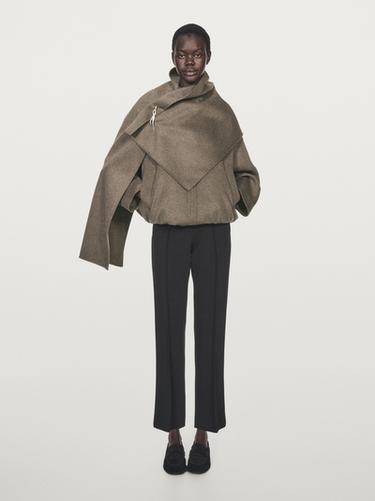 Zara Wool blend bomber jacket with scarf - 210