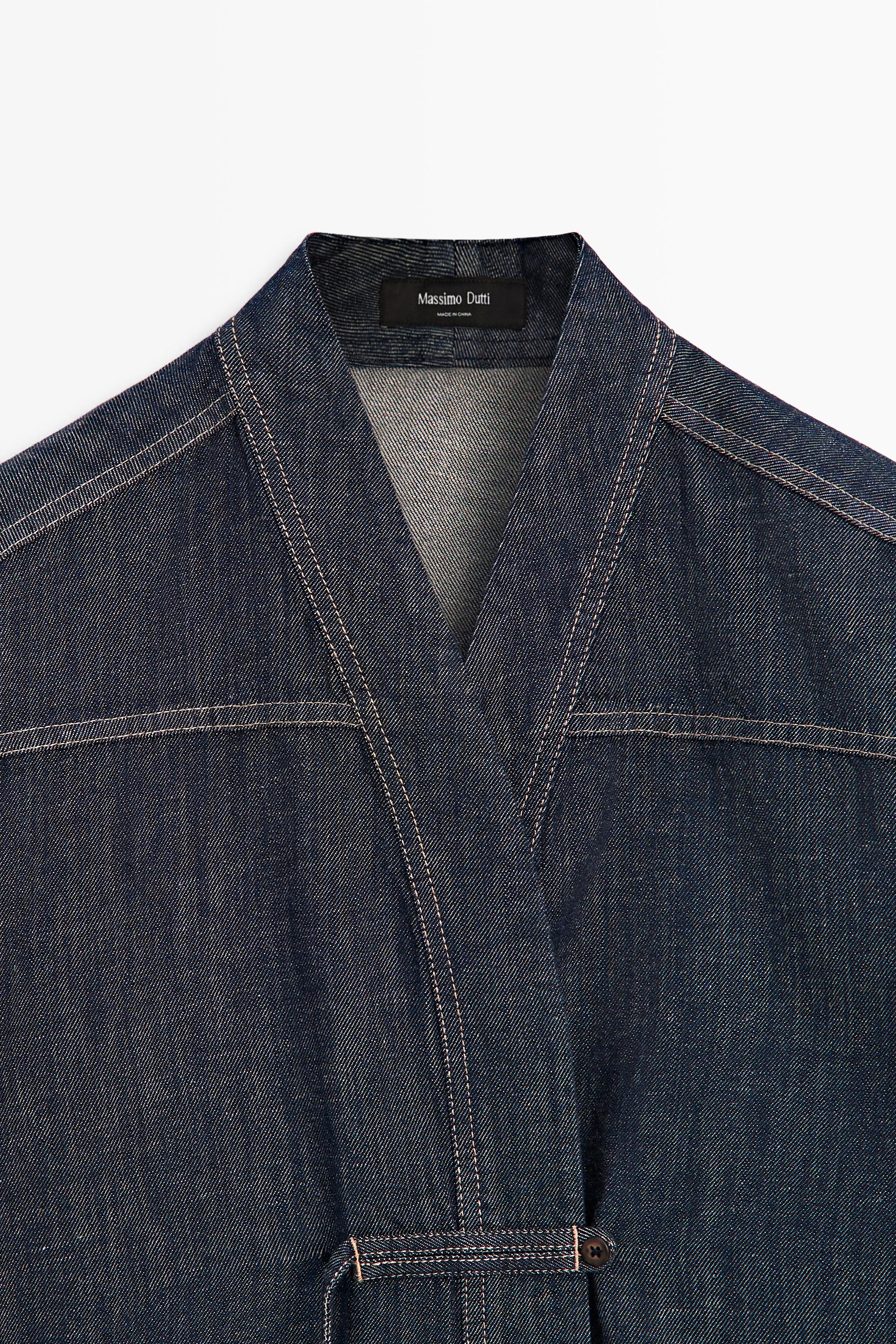 Surchemise en denim total look