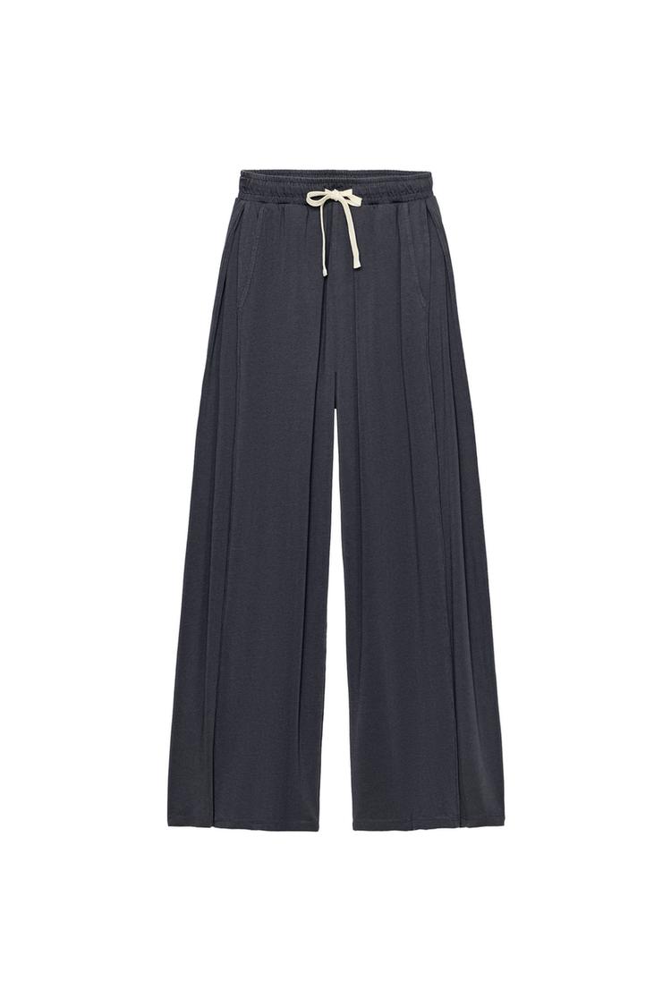 COTTON PLEATED TROUSERS