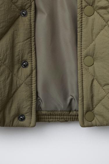 BLOUSON REMBOURRÉ CAPUCHE COMBINÉE - Kaki de Zara - Image 7