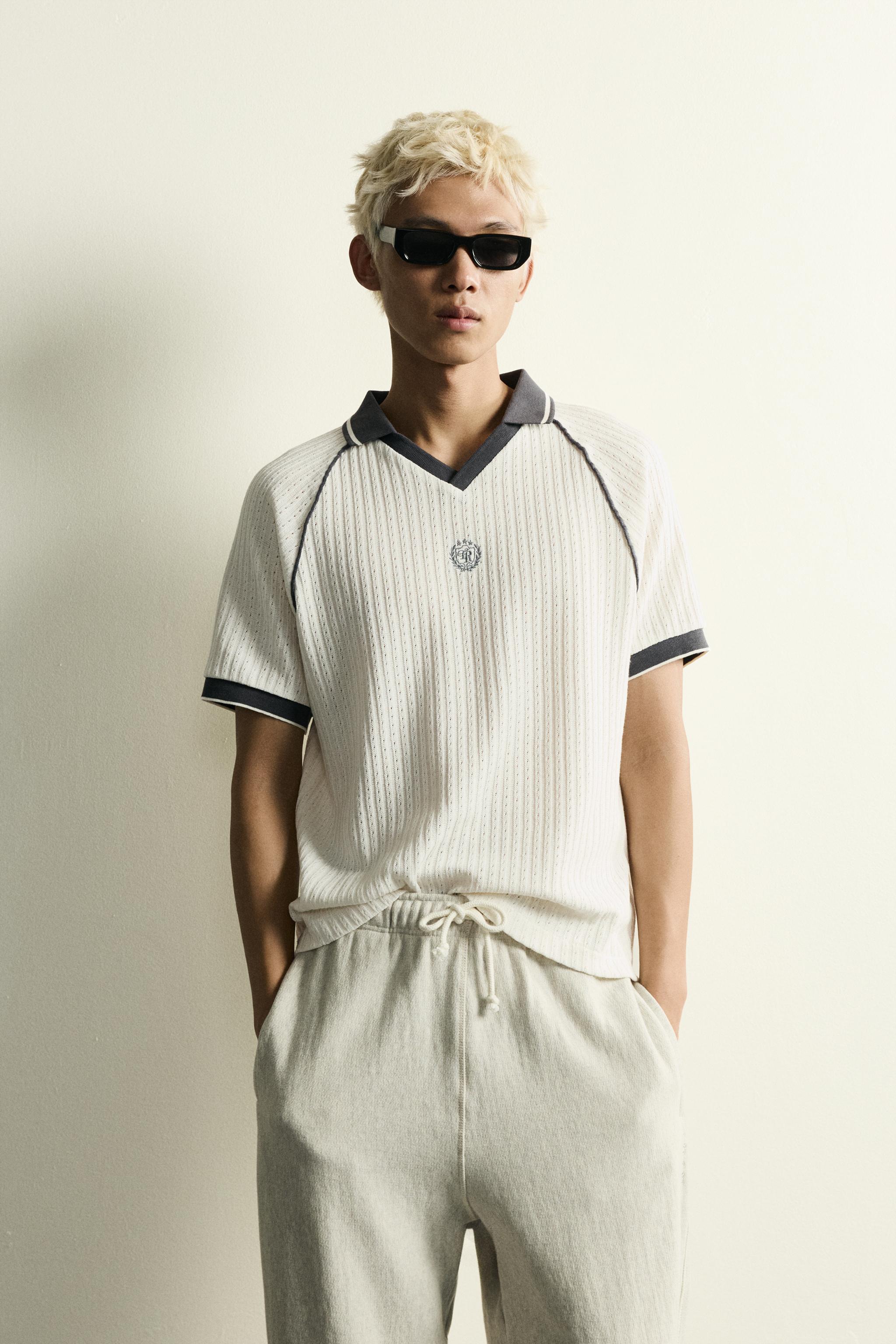 RETRO SOCCER JACQUARD CONTRAST POLO