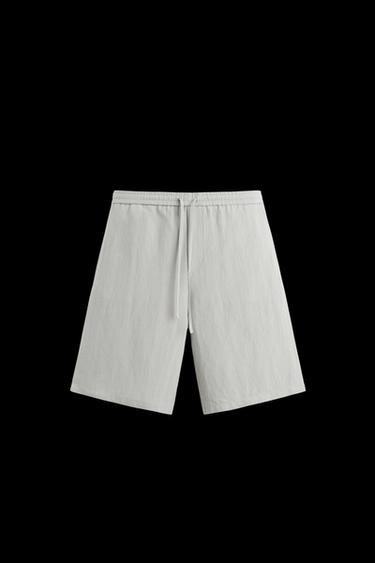 FLOWING WIDE-LEG BERMUDA SHORTS - Ice by Zara - Image 0