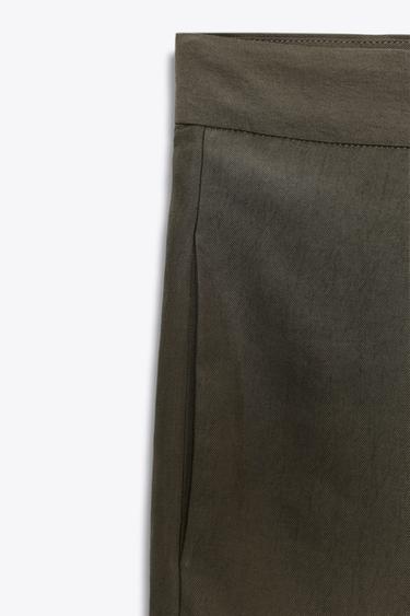 ZW COLLECTION FRONT PLEAT TROUSERS - Brown / Taupe by Zara - Image 8