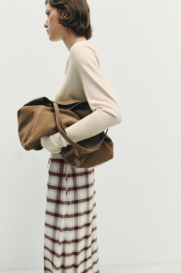 Zara MAXI SUEDE SHOPPER - 1-525