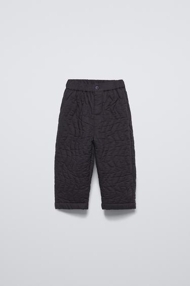CALÇA ACOLCHADA - Azul-marinho da Zara