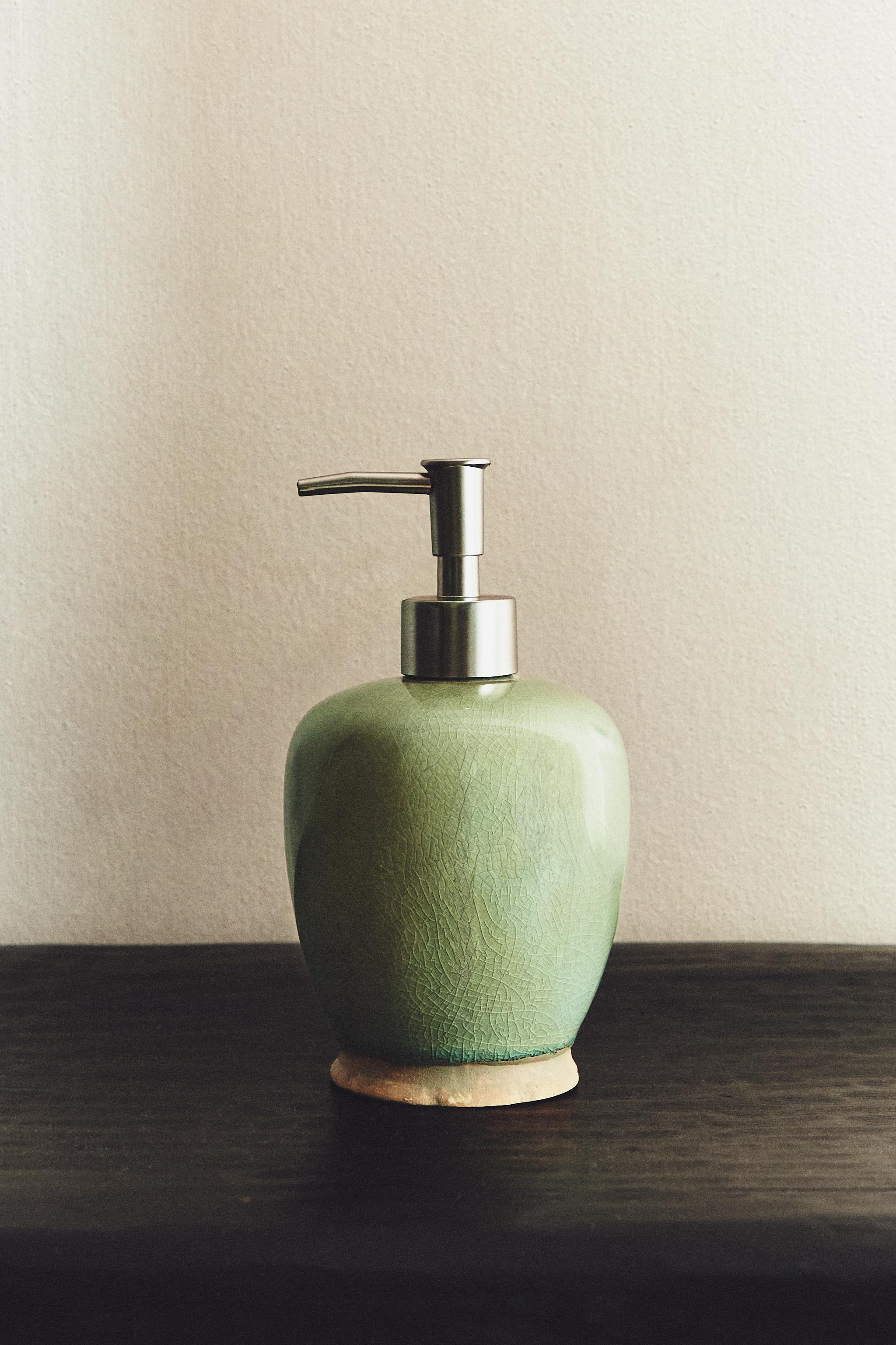 GREENISH SOAP DISPENSER