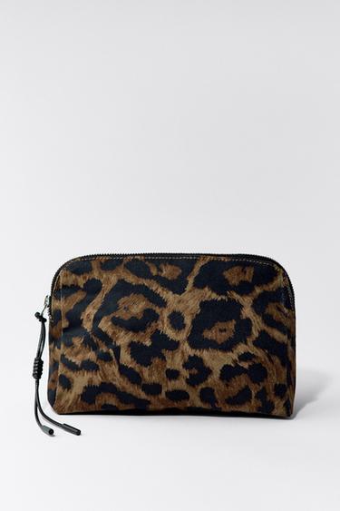ANIMAL PRINT TWILL TOILETRY BAG - Leopard by Zara