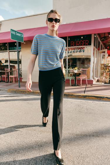 Zara 高腰長褲 - 黑色