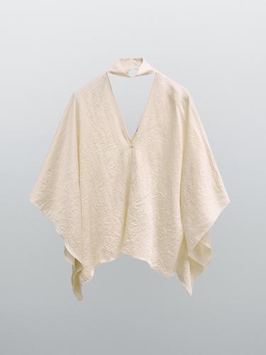 Zara Flowing V-neck blouse - STUDIO - Golden