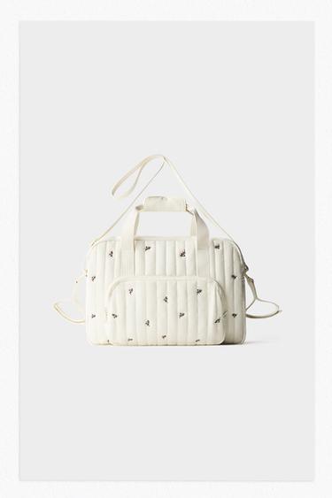 BORSA MATERNITÀ FLOREALE - Bianco écru di Zara
