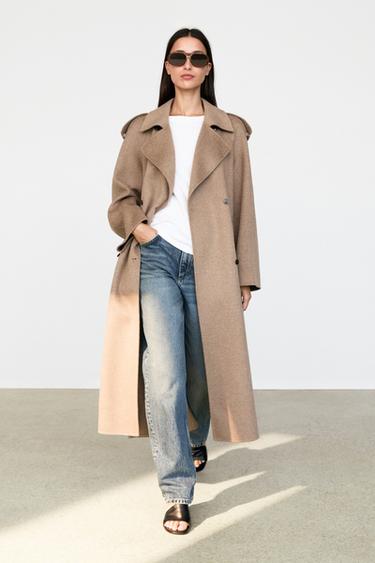 Zara Long wool blend trench coat - 211 - Image 0