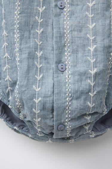 BARBOTEUSE BRODÉE - Bleu chiné de Zara - Image 3
