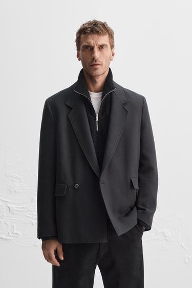 DOUBLE-BREASTED BLAZER - Navy blue by Zara