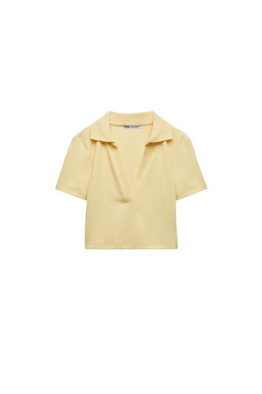 RIB POLO T-SHIRT