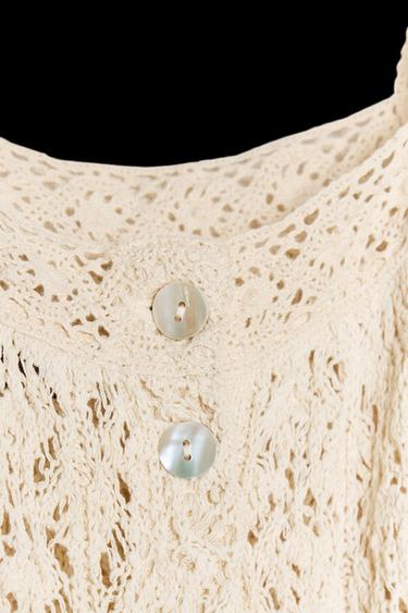 TOP PUNTO POINTELLE PUNTILLA - Crudo de Zara