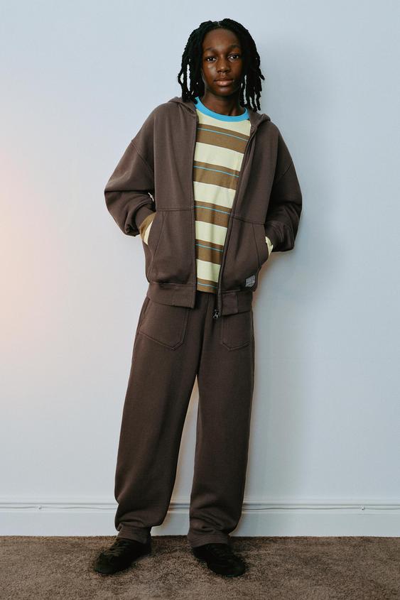 ZIP-UP SWEATSHIRT - Brown by Zara - Image 0