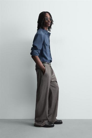 FLOWING SHIRT WITH POCKETS - Blue by Zara - Image 3