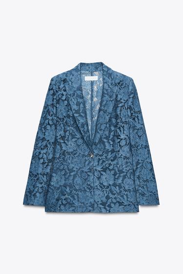 LACE BLAZER - Blue by Zara