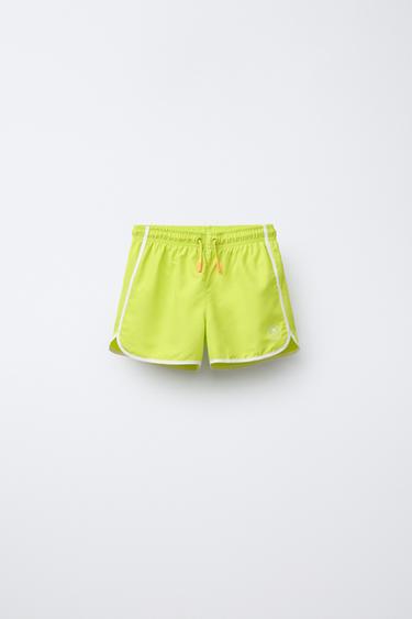 6-14 ANS/ SHORT DE BAIN PALMIER - Vert lime fluo de Zara