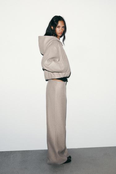 BLOUSON SOFT À CAPUCHE - Marron / Taupe de Zara - Image 2