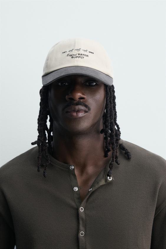 COMBINATION EMBROIDERY CAP from Zara - $29.90