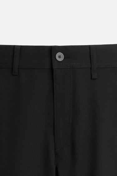 TEXTURED COMFORT TROUSERS - Black by Zara