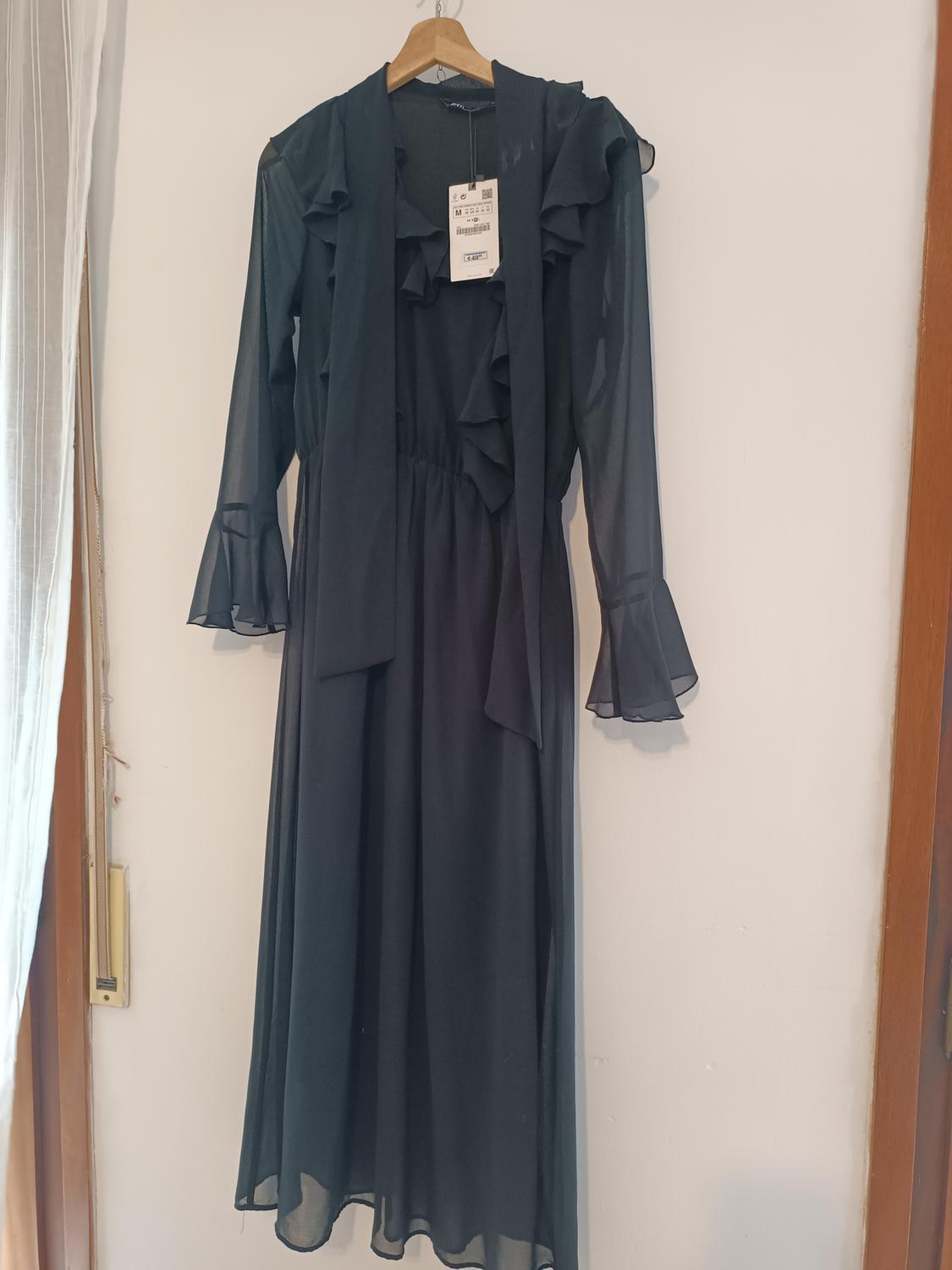 FRILLED MIDI DRESS
