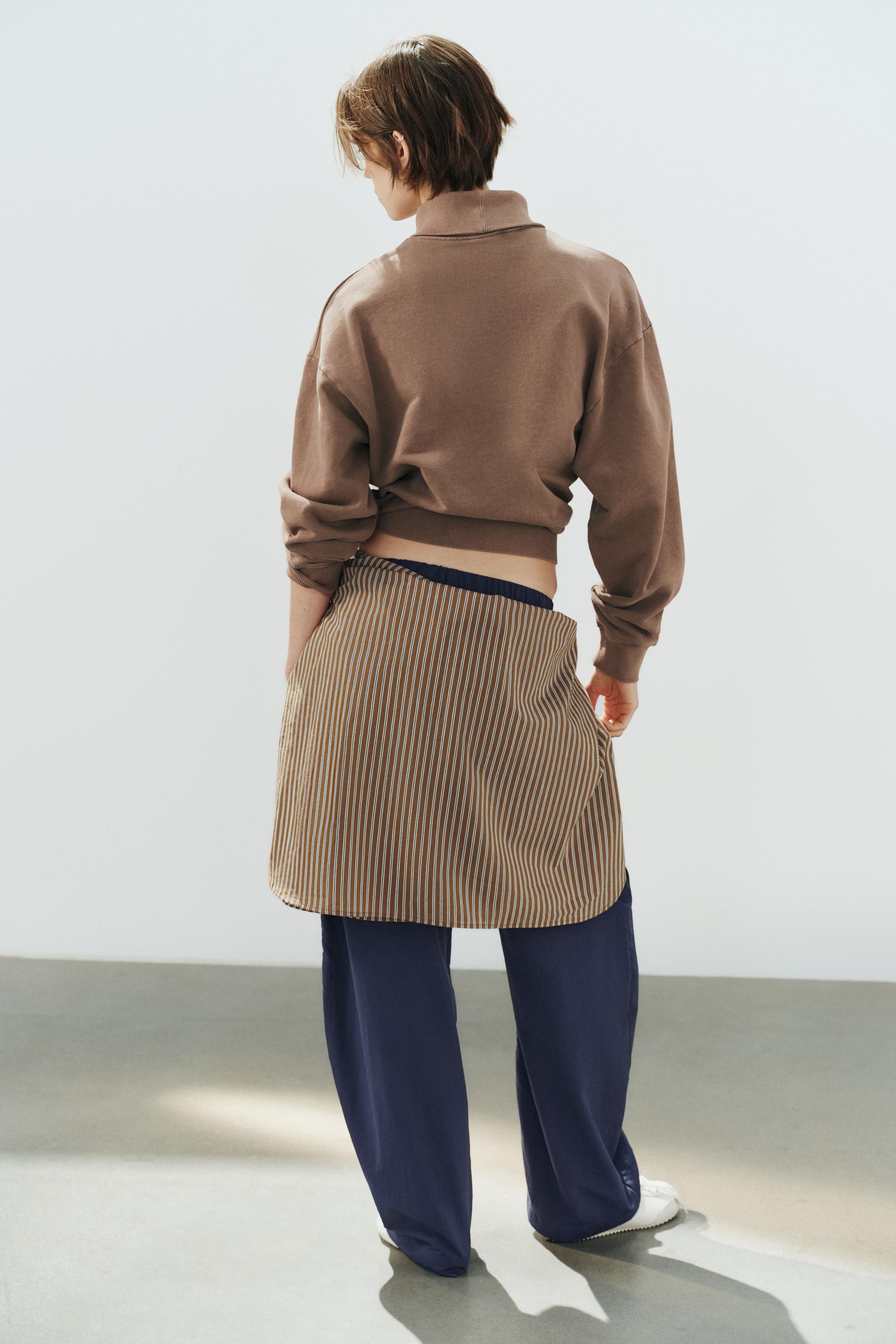 Женские худи Zara WASHED EFFECT MOCK NECK SWEATSHIRT — фото 6
