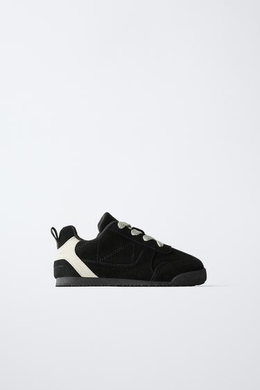 LEATHER TRAINERS - Black by Zara
