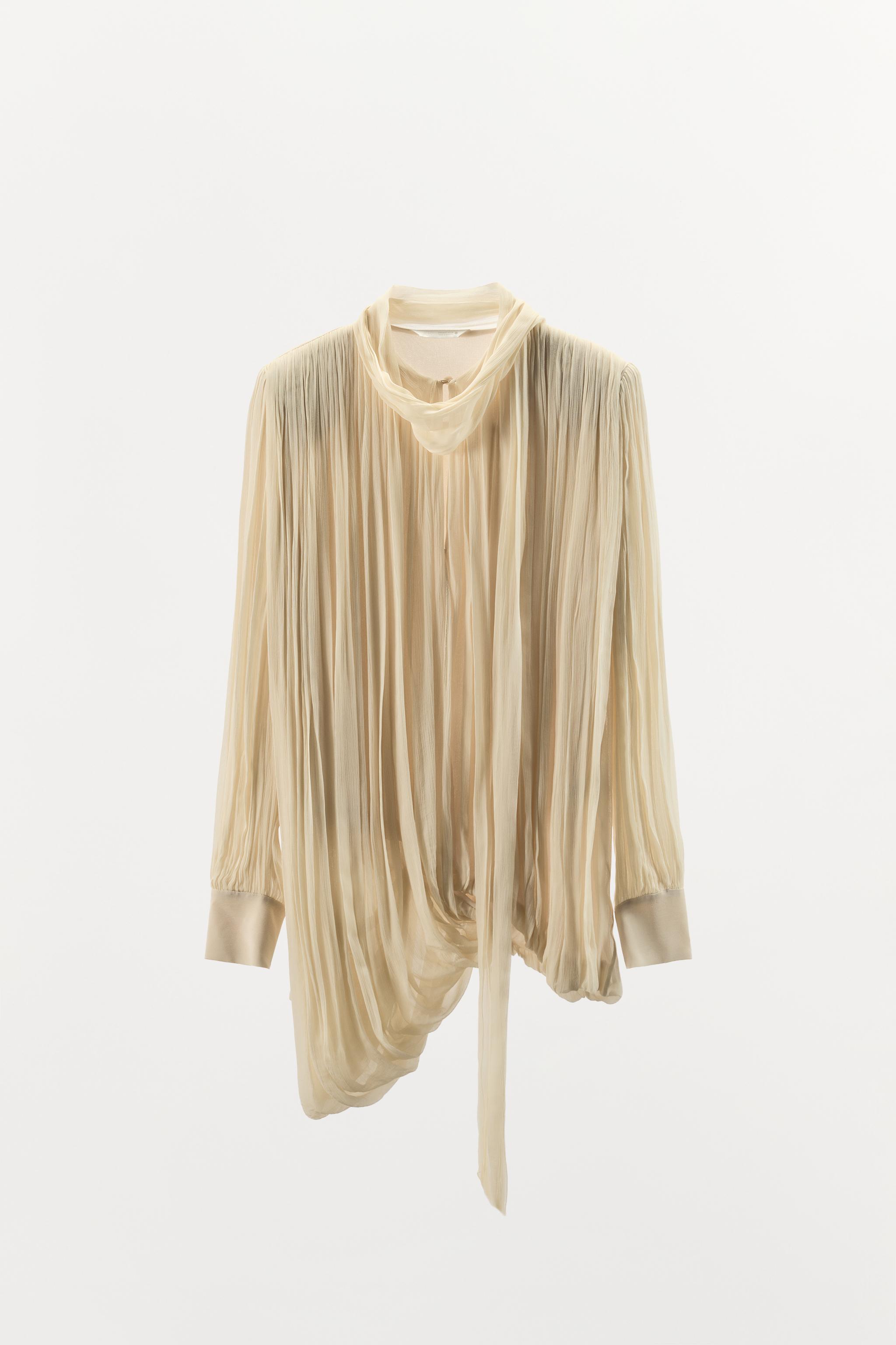DRAPED SHOULDER PAD BLOUSE ZW COLLECTION LIMITED EDITION
