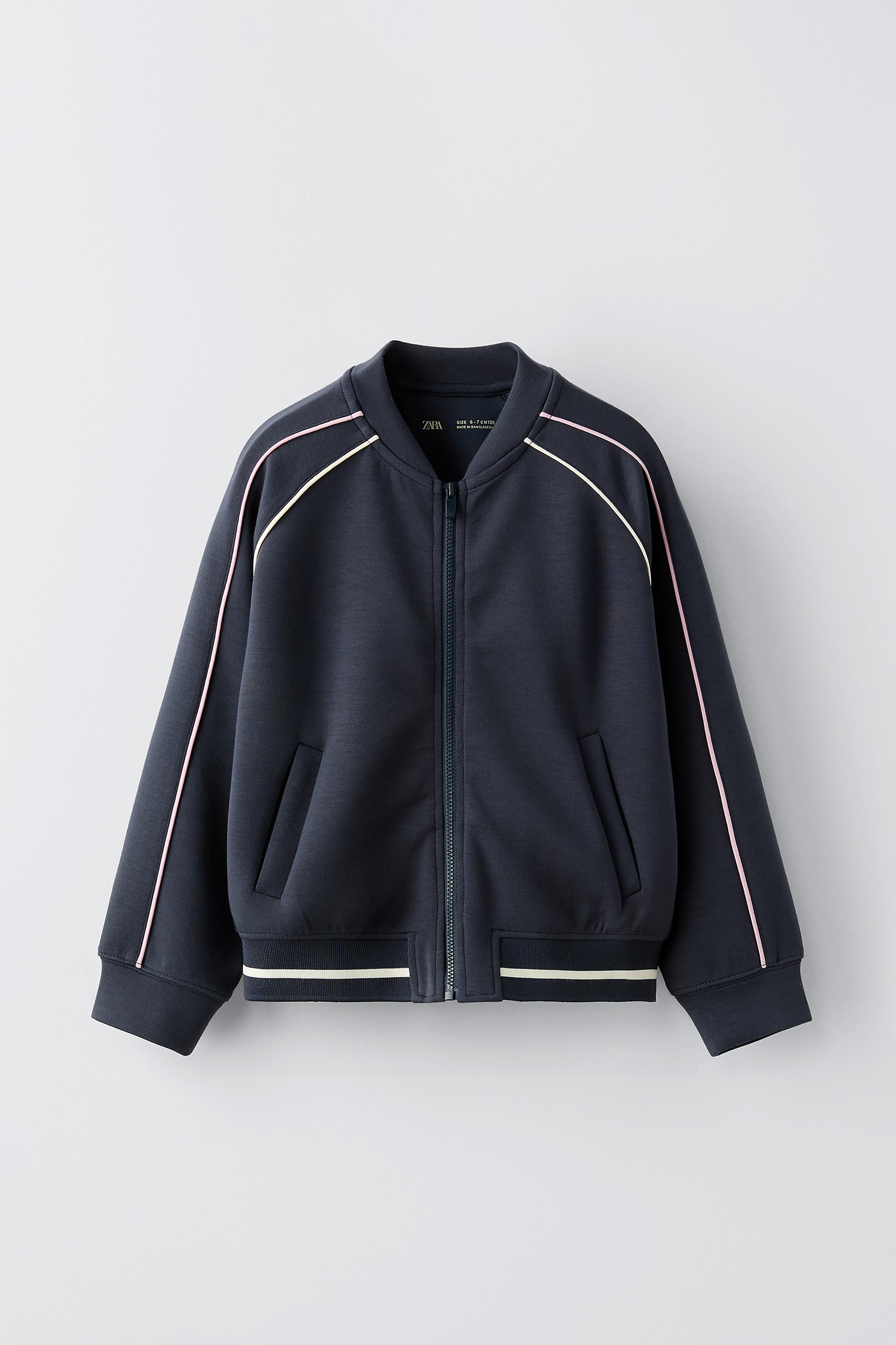 Contrasting biker jacket zara online