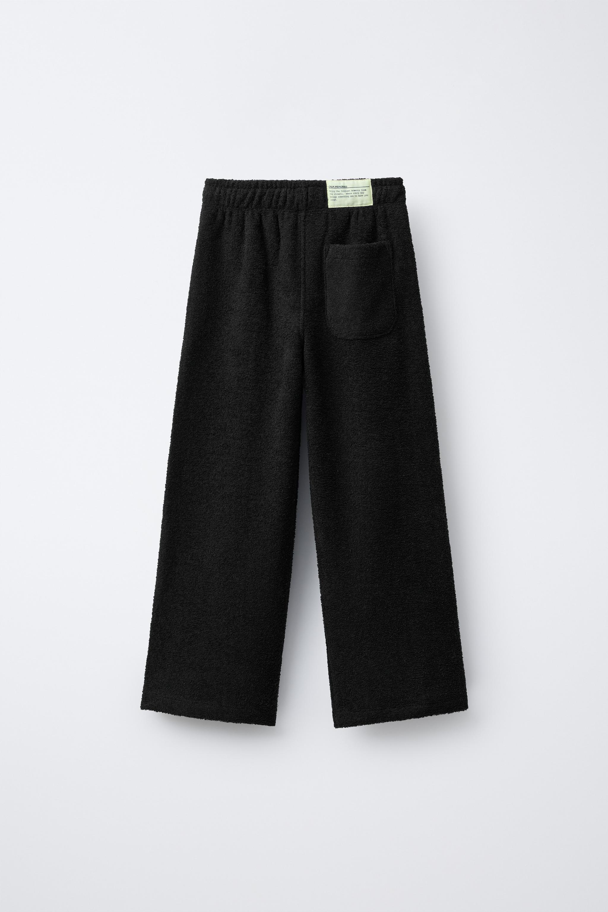 ENSEMBLE SWEAT ET PANTALON WIDE LEG TEXTURÉ ÉTIQUETTE