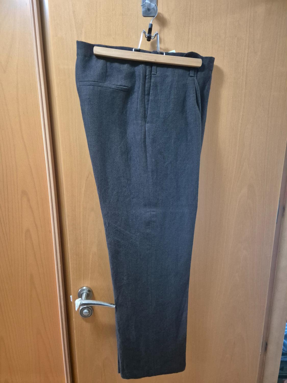 LINEN - WOOL HERRINGBONE TROUSERS - Image 2