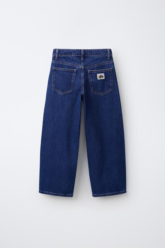 JEAN LOOSE FRUIT OF THE LOOM™ - bleu jean de Zara - Image 1