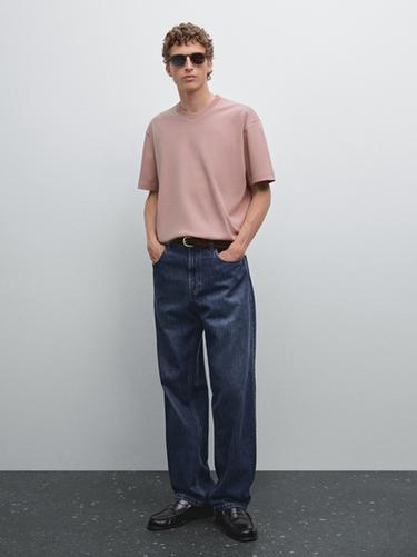 Zara 100% cotton medium weight T-shirt - Clay