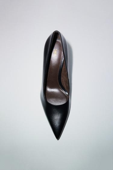 ZAPATO TACÓN PIEL - Negro de Zara