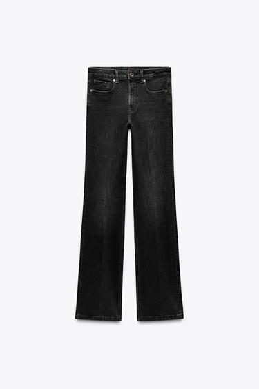 ZW COLLECTION BOOTCUT MID-WAIST CONTOUR JEANS - Black by Zara - Image 0