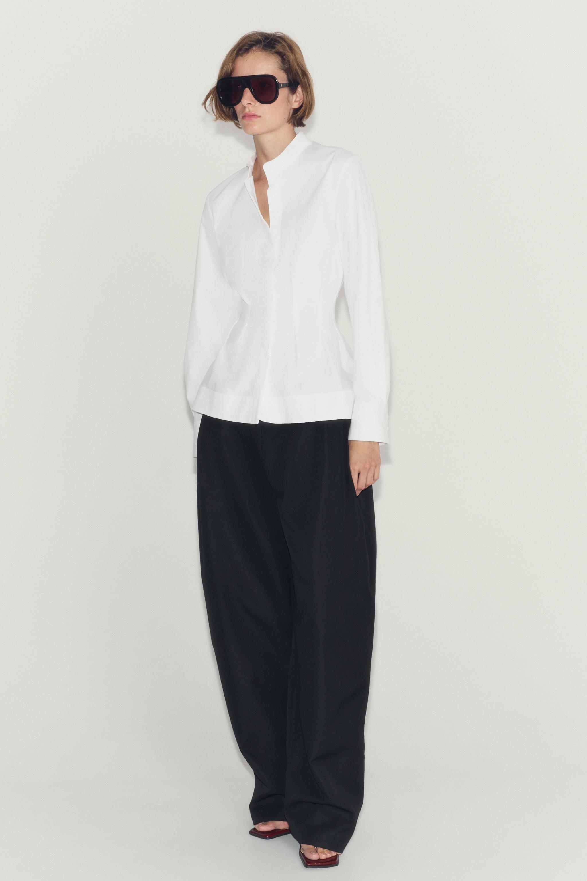 ZW COLLECTION POPLIN SHIRT — White