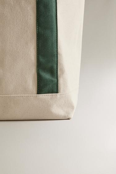 SAC TOTE GOLF - Écru / Vert de Zara - Image 3