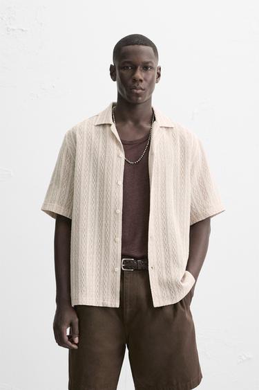 CAMISA JACQUARD XEOMÉTRICO - Cru de Zara