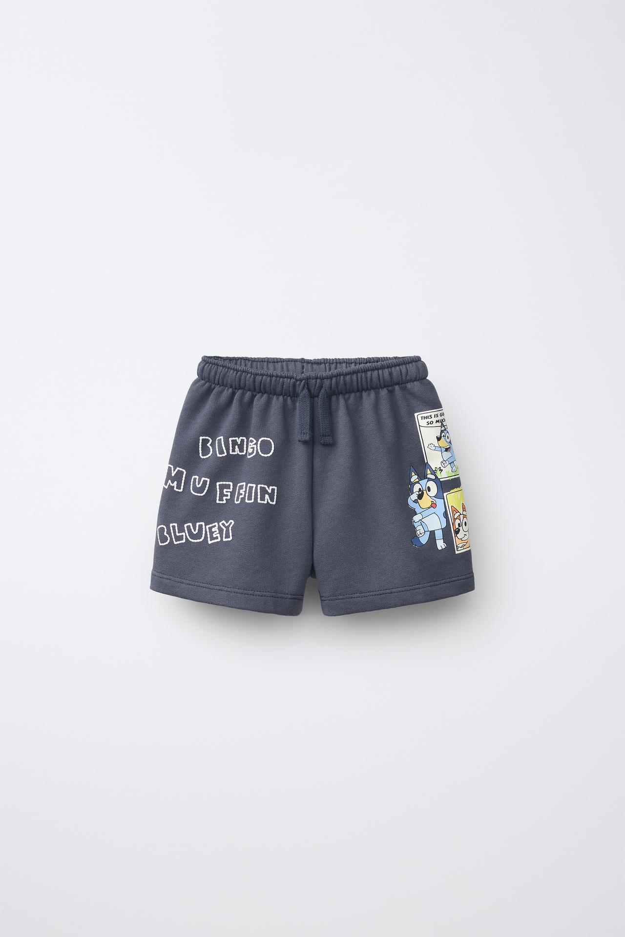 BLUEY © LUDO STUDIO PRINT BERMUDA SHORTS — Anthracite grey